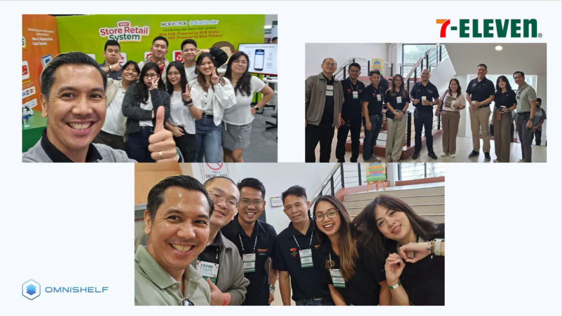 Team members posing together at the 7-Eleven Philippines trade event